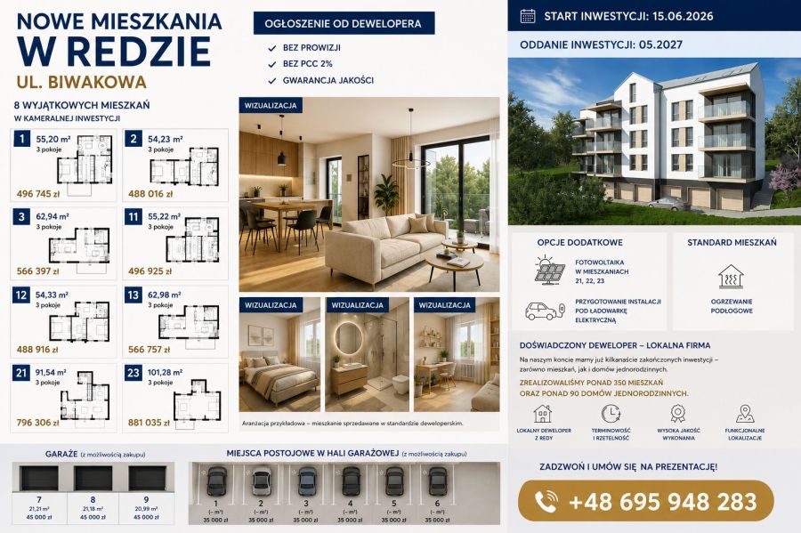 NOWE 3-pokojowe mieszkanie od dewelopera | Reda | Ul. Biwakowa | 1.1: zdjecie 98942953
