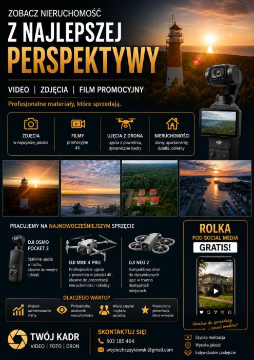 Profesjonalne zdjęcia i filmy nieruchomości | Dron