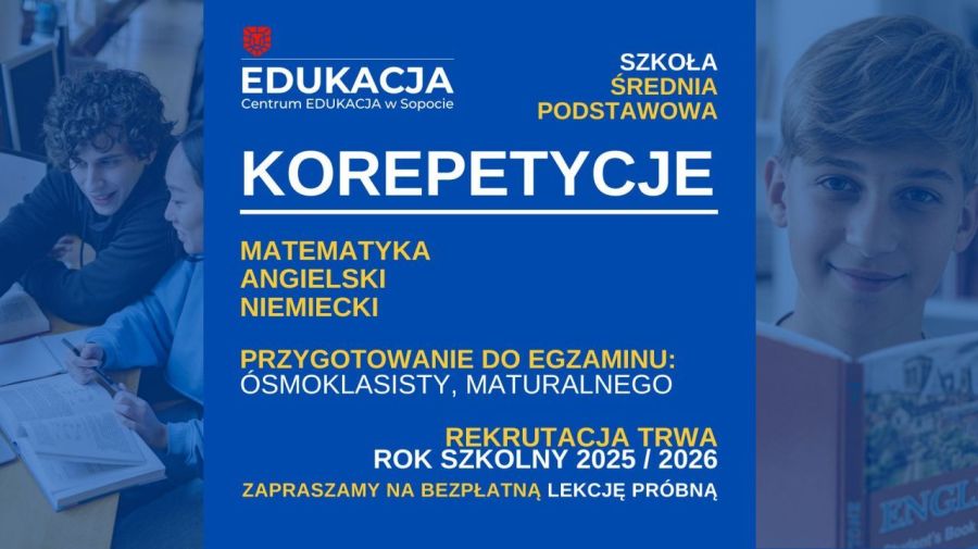 Sopot - angielski, polski, matematyka, egzamin ósmoklasisty, matura,: zdjecie 99034809