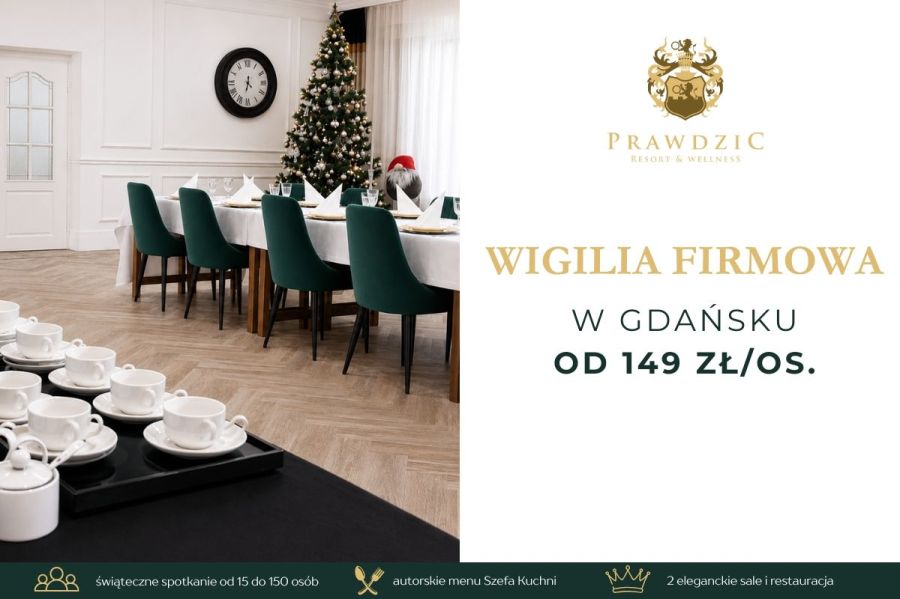 Wigilia firmowa w Gdańsku od 149 zł/os. | Trójmiasto