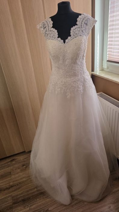 Suknia Ślubna Ecru Princess Rozmiar 40/42