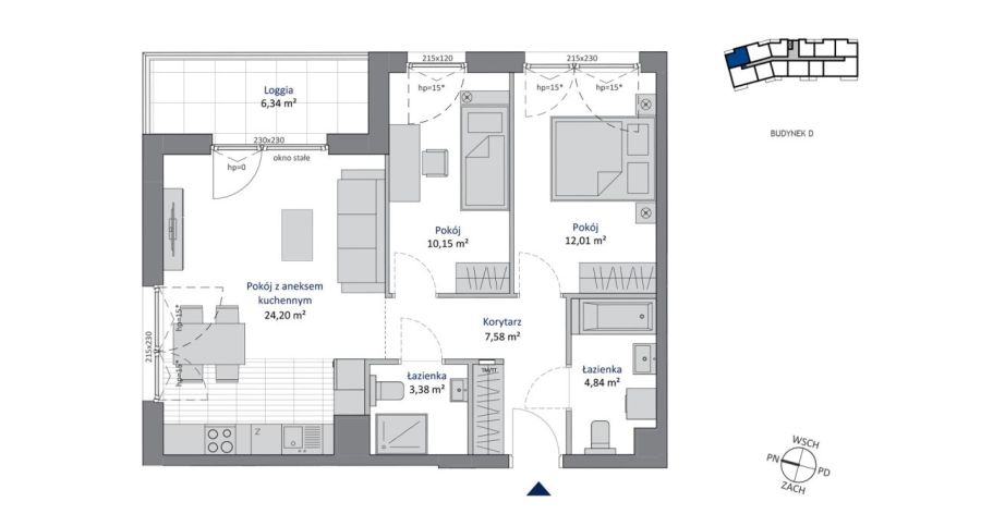 Nowa Dąbrowa2 - Gdynia,  - 62.16 m²