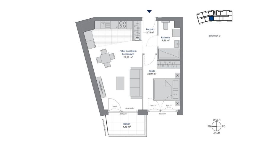 Nowa Dąbrowa2 - Gdynia,  - 43.02 m²