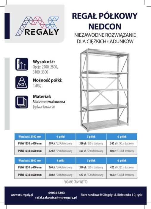 Sprzedam regały magazynowe, półkowe, metalowe, ocy: zdjecie 99098971