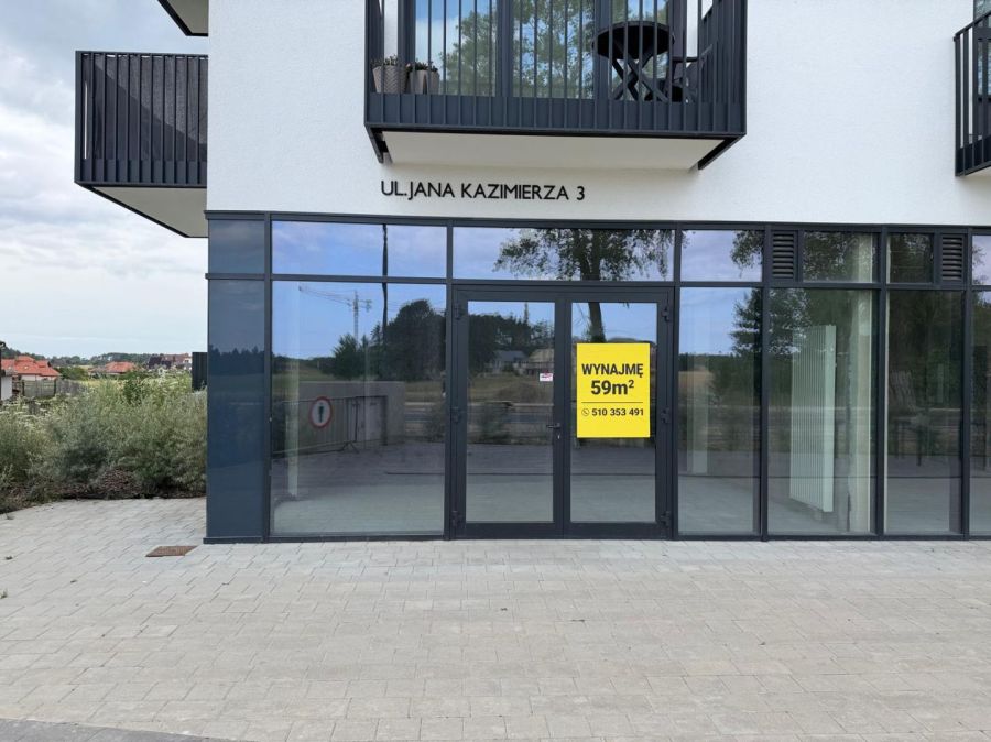 Do wynajęcia nowy lokal usługowy 59m² z witryną