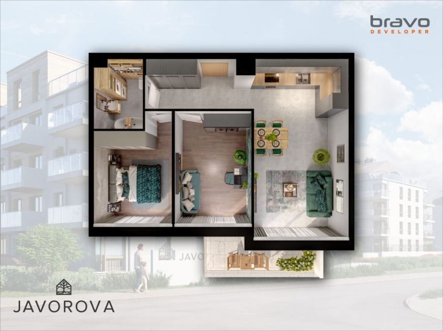 B2.M52 - mieszkanie 59,5 m2 z balkonem: zdjecie 99149881