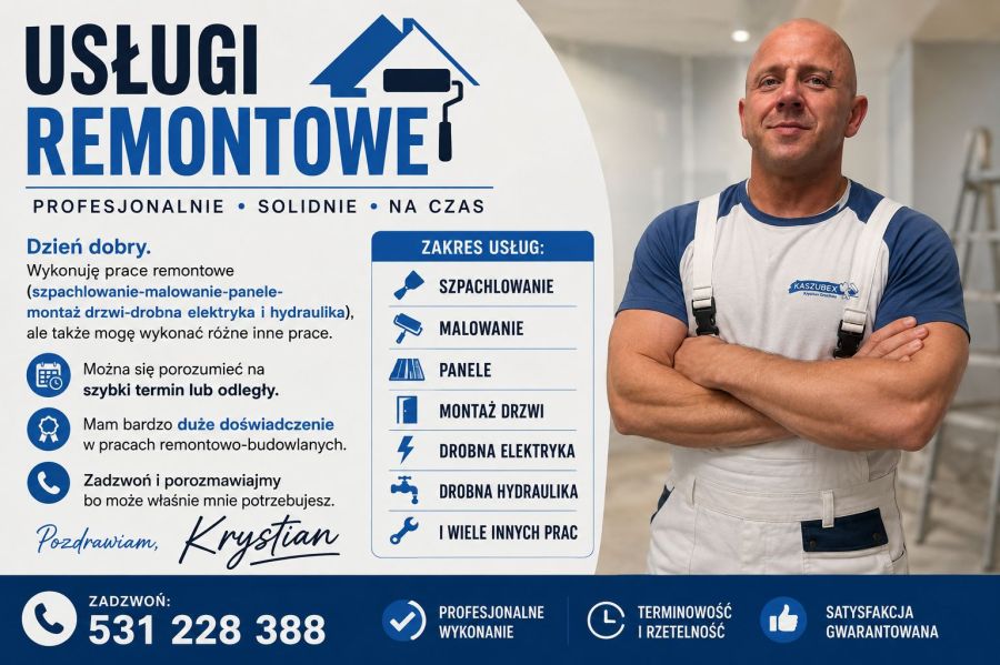 Malowanie-szpachlowanie-złota rączka