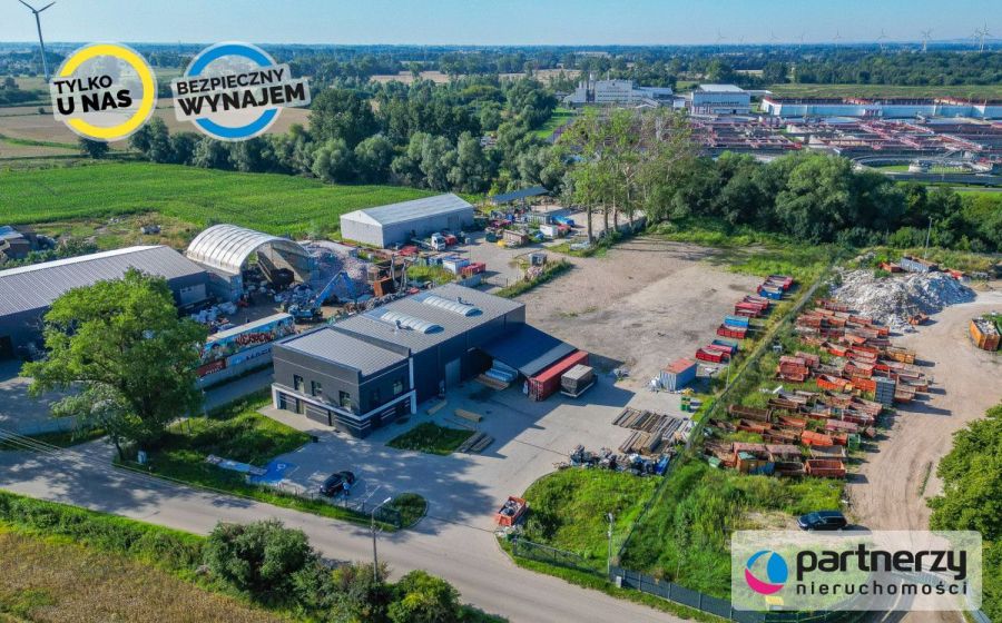Obiekt z częścią biurową i magazynem + duży plac