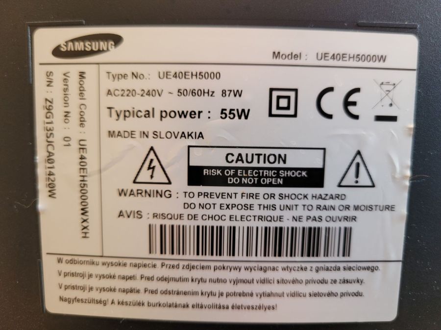 Telewizor Samsung UE40EH5000W: zdjecie 99205894