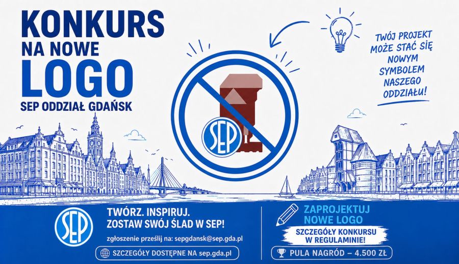 Konkurs na projekt nowego logo SEP Oddział Gdańsk nagrody