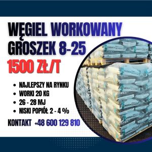 Węgiel workowany Groszek 8-25 | 26-28 MJ | Kazachs: zdjecie 66504263