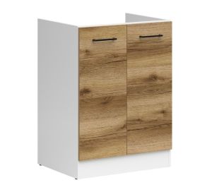 Szafka kuchenna pod zlewozmywak Junona 60 cm dąb delano jasny: zdjecie 66508128