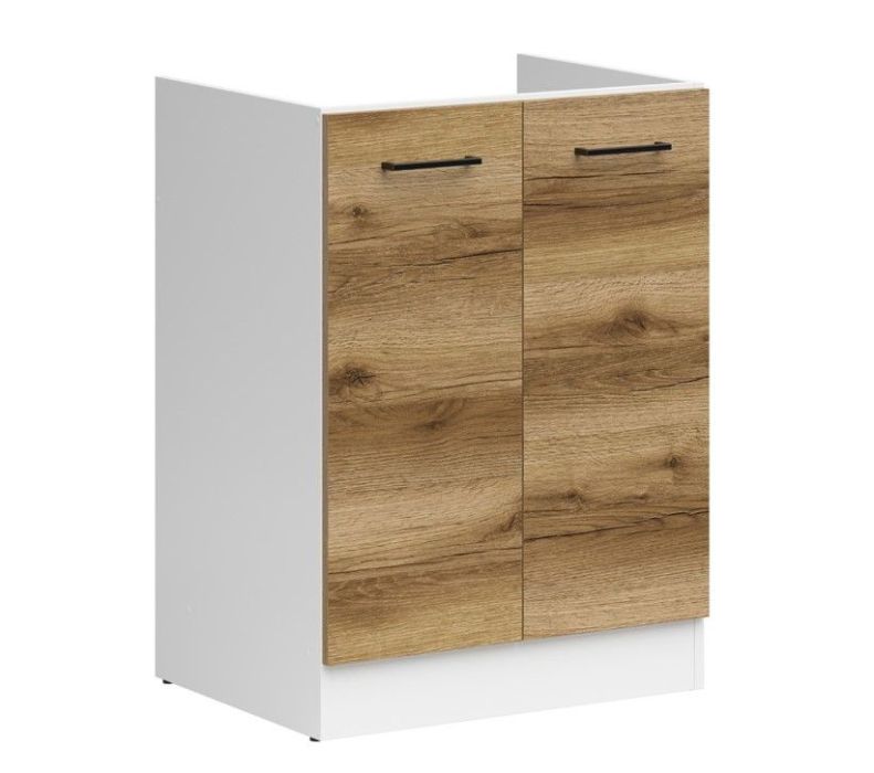 Szafka kuchenna pod zlewozmywak Junona 60 cm dąb delano jasny: zdjecie 99239989