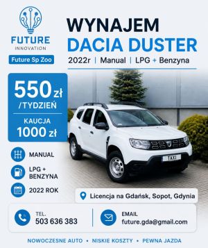 Dacia Duster 2022 LPG TAXI Bolt/FreeNow: zdjecie 66509381