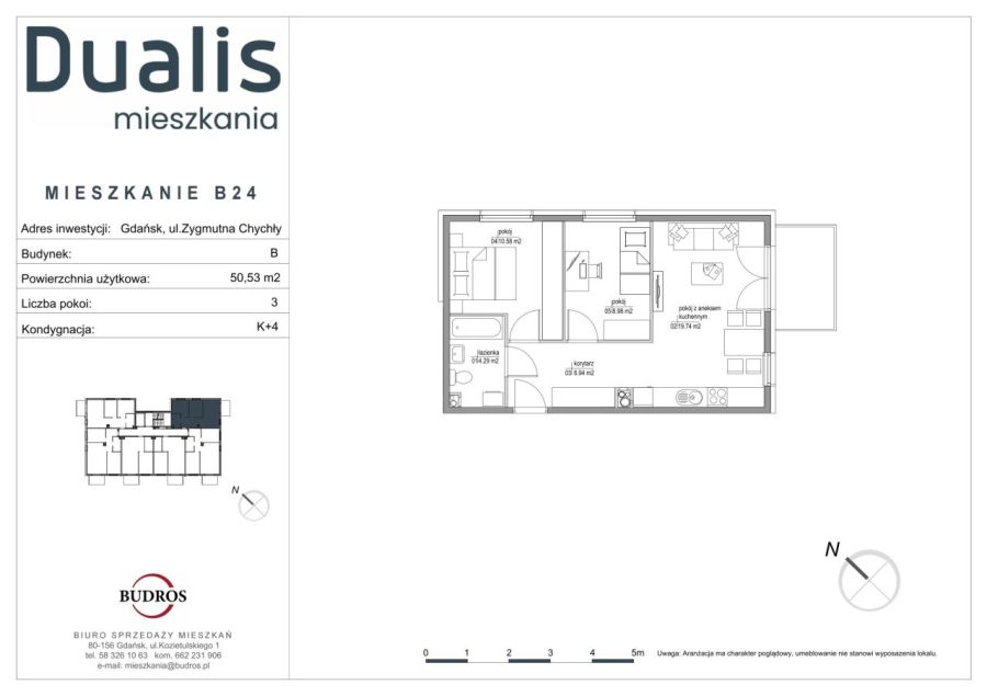 Osiedle Dualis, 3 pokoje z balkonem, negocjuj, B24: zdjecie 99253361