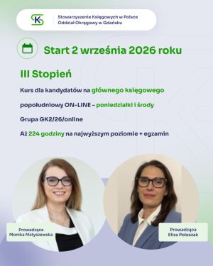 III stopień - Kurs dla kandydatów na głównego księgowego ON-LINE: zdjecie 66511655