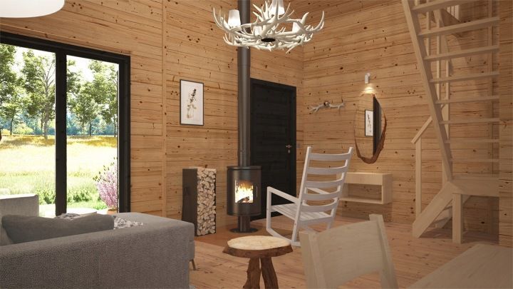 Drewniany domek całoroczny letniskowy 5m/7m 20cm: zdjecie 99299802