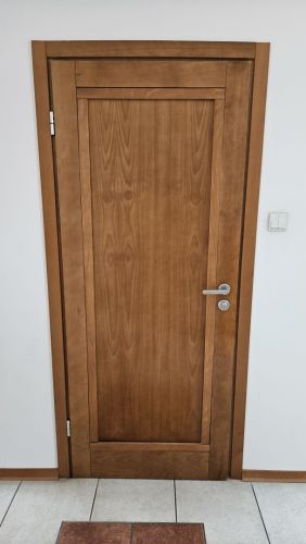 Drzwi drewniane 80cm lewe z futryna, bardzo ladne, w dobrym stanie: zdjecie 66518524