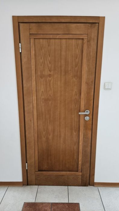 Drzwi drewniane 80cm lewe z futryna, bardzo ladne, w dobrym stanie: zdjecie 99308479