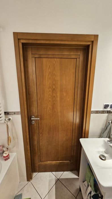 Drzwi drewniane 80cm lewe z futryna, bardzo ladne, w dobrym stanie: zdjecie 99308482