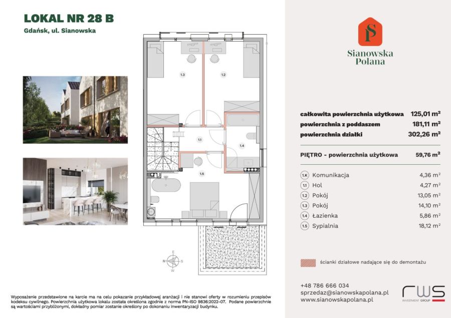 Sianowska Polana - dom z ogrodem i poddaszem | Gdańsk | 28B: zdjecie 99313266