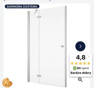Drzwi prysznicowe Sanswiss Annea 90 na 200 NOWE: zdjecie 66521664