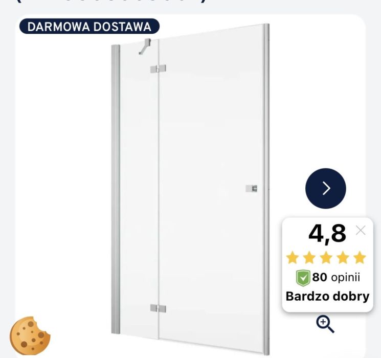 Drzwi prysznicowe Sanswiss Annea 90 na 200 NOWE: zdjecie 99328133