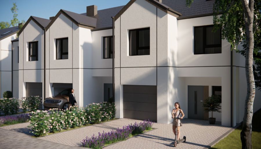 AMprojekt- Dom z garażem 175m2, Kwitnące Ogrody Nowy Etap 65C Bąkowo