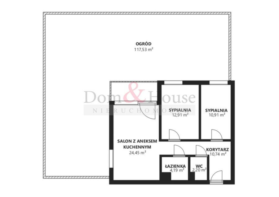3 pokoje| ogród 117 m&sup2;|2 miejsca postojowe: zdjecie 99335337