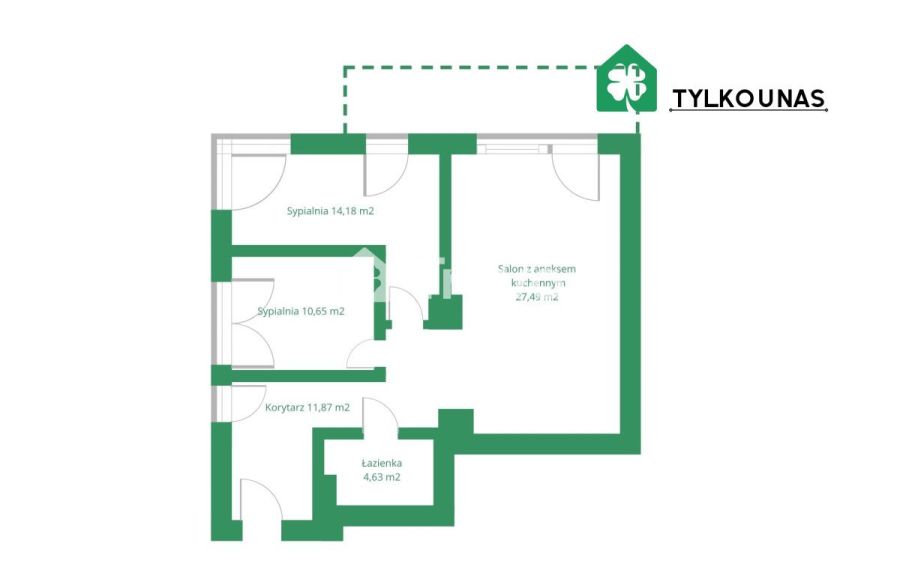 3 pokoje z widokiem na Gdańsk | duża loggia: zdjecie 99355690