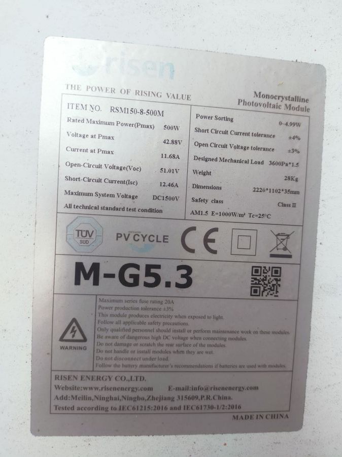 2 panele fotowoltaiczne nowe 500 W każdy: zdjecie 99338348