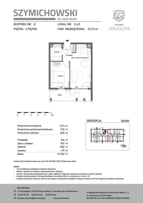 Osiedle Traugutta | 2-pok. 37,73 m2 | B2.4.5: zdjecie 99516149