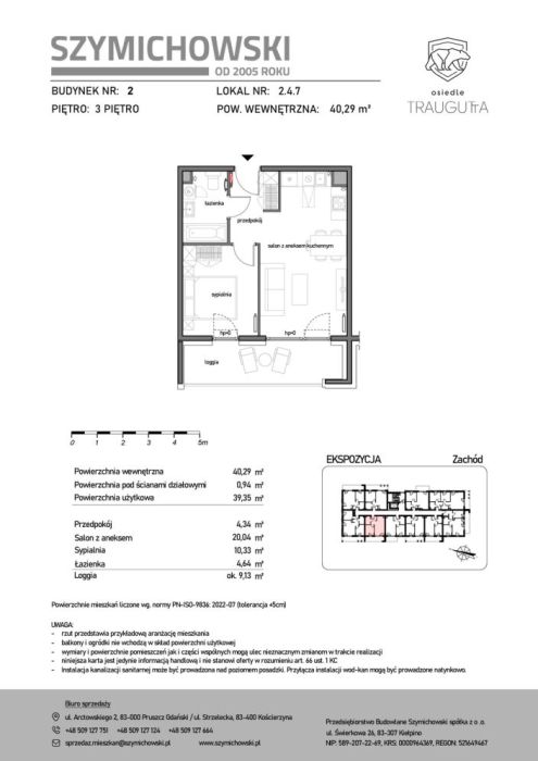 Osiedle Traugutta | 2-pok. 40,29 m2 | B2.4.7: zdjecie 99516151
