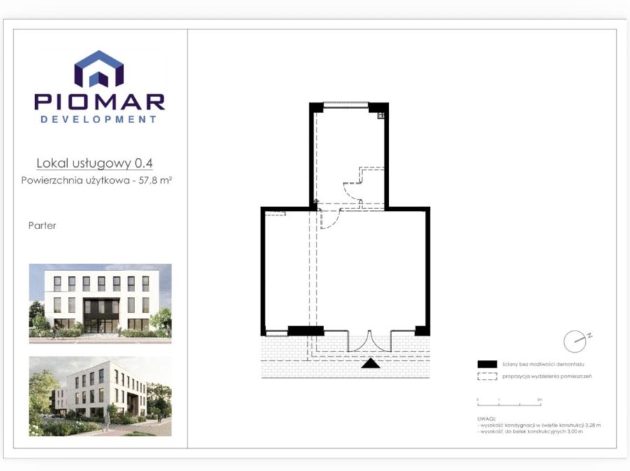 Dębogórska Office nowy lokal usługowy parter 57,8 m2 centrum Rumi