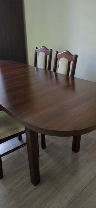 Stół rozkładany 160-200 cm 6 krzeseł: zdjecie 99372047