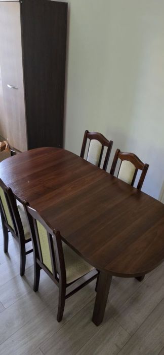 Stół rozkładany 160-200 cm 6 krzeseł: zdjecie 99372050