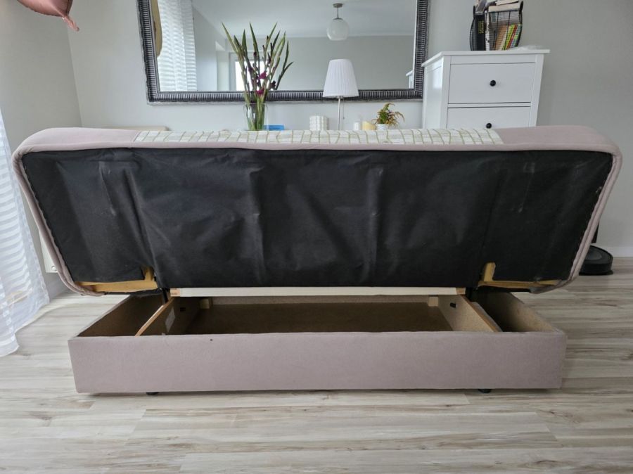Wersalka rozkładana z pojemnikiem na pościel / sofa  mało używana: zdjecie 99375301