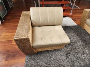 Zestaw wypoczynkowy rattan-skora: zdjecie 66527723
