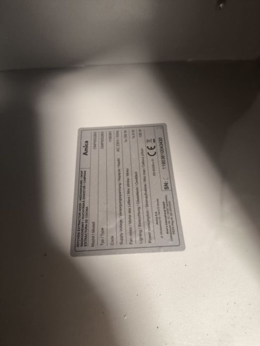 Okap Amica uszkodzony moduł zasilania: zdjecie 99382415