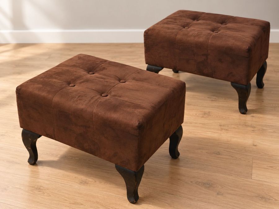 Sofa Chesterfield 2-os. + 2 pufy | komplet | bardzo dobry stan: zdjecie 99390110