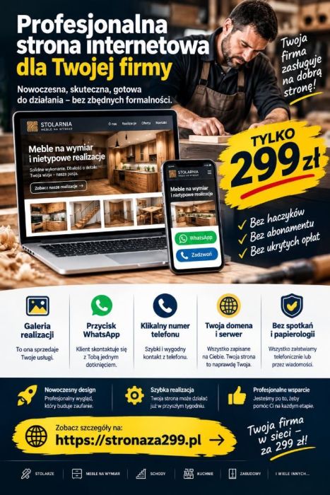 Strona WWW 299 zł - realizacja w 24 godziny - nie przepłacaj: zdjecie 99391503