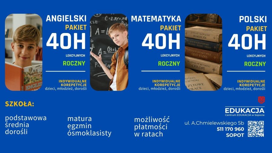 Sopot -angielski,matematyka, polski, matura, egz.ósmoklasisty: zdjecie 99400352