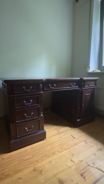 Mebli biurko biblioteka kredens lite drewno antyk: zdjecie 99408955