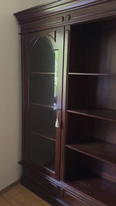 Mebli biurko biblioteka kredens lite drewno antyk: zdjecie 99408964