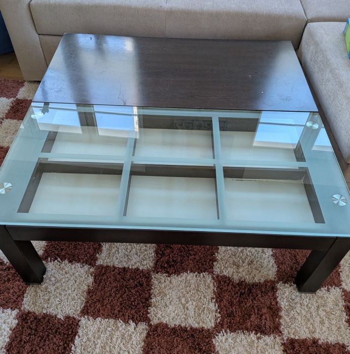 Stolik kawowy 100x100 dwie szuflady: zdjecie 99413625