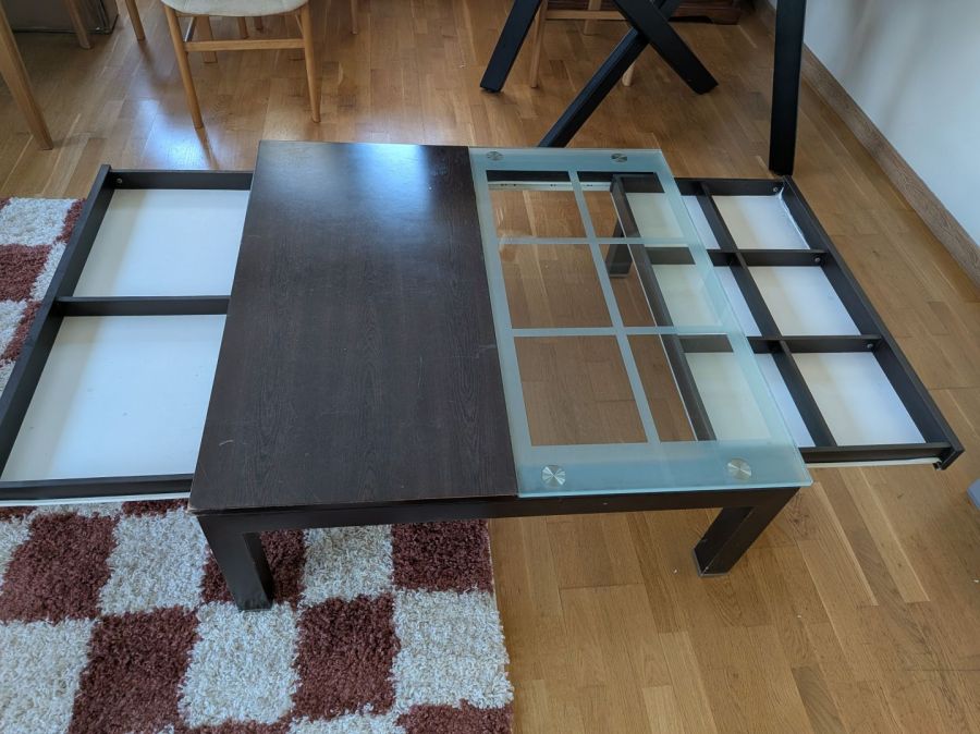 Stolik kawowy 100x100 dwie szuflady: zdjecie 99413627