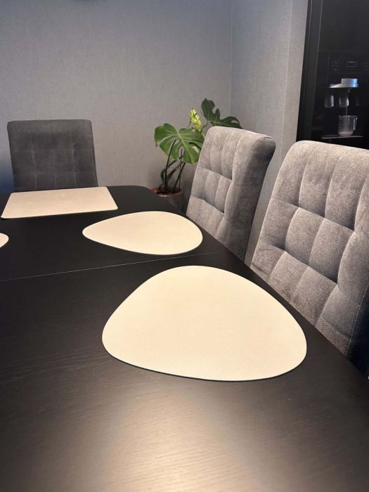 Krzesło ciemnoszare 6 szt, nogi białe: zdjecie 99413917