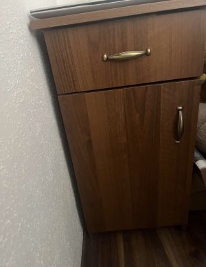 Szafka z szufladą, kolor orzech, uchwyty mosiadz: zdjecie 66532769