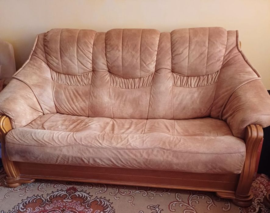 Rozkładana sofa z dwoma fotelami: zdjecie 99415832