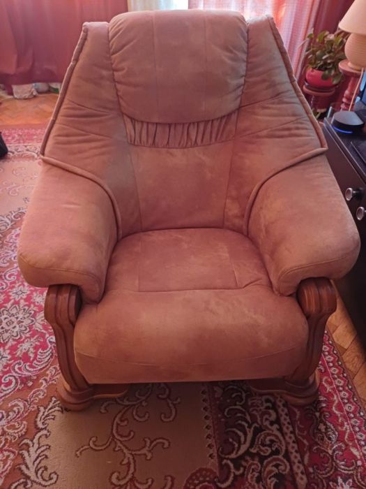 Rozkładana sofa z dwoma fotelami: zdjecie 99415833